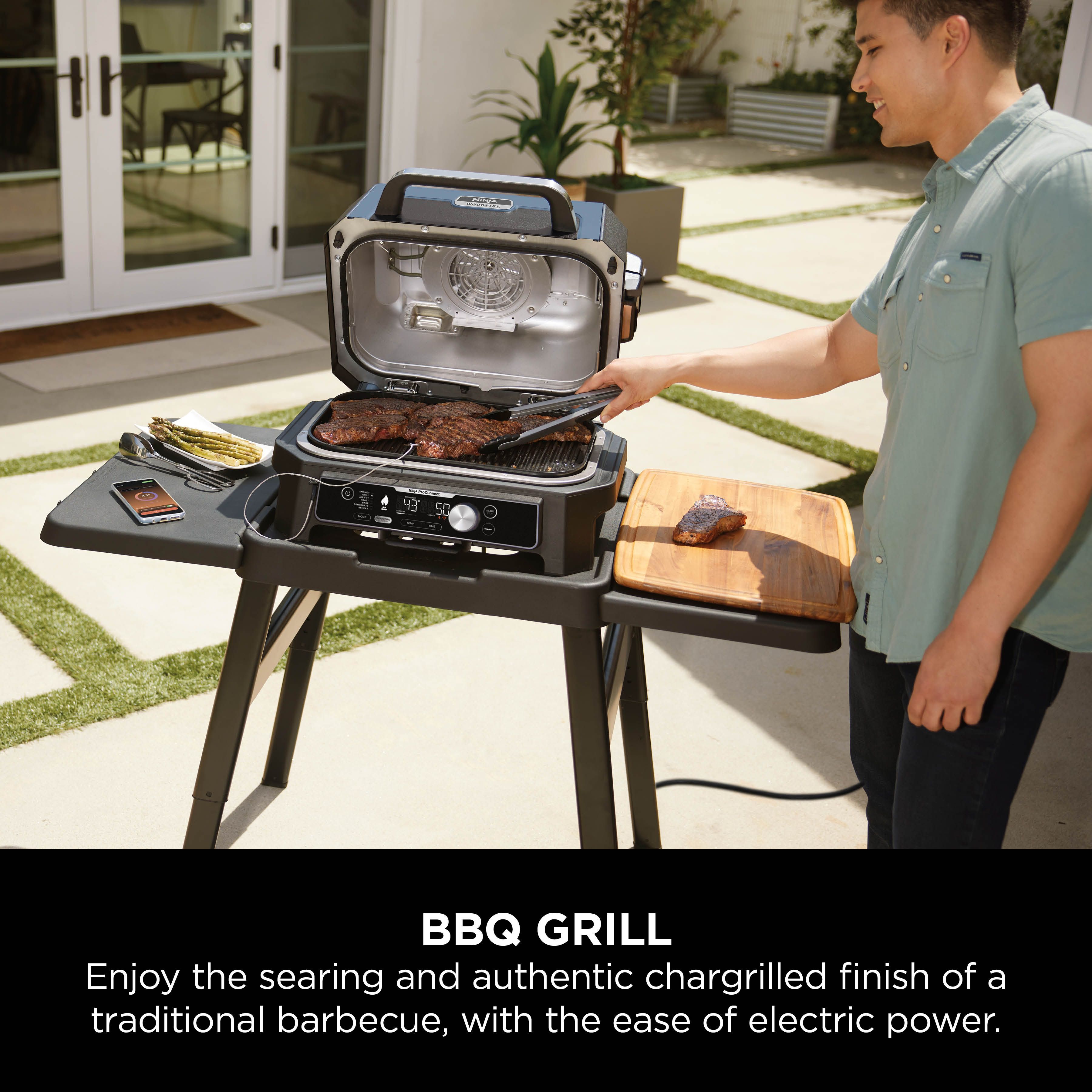 Ninja Woodfire Pro Connect XL Electric BBQ Grill & smoker OG901UK