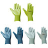 Nitrile Multicolour Gardening gloves Medium, Pack of 3