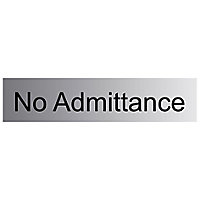 No admittance Self-adhesive labels, (H)50mm (W)225mm
