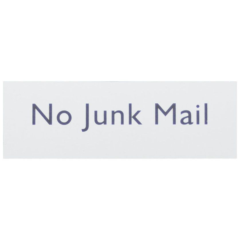 No junk mail Self-adhesive labels, (H)50mm (W)150mm