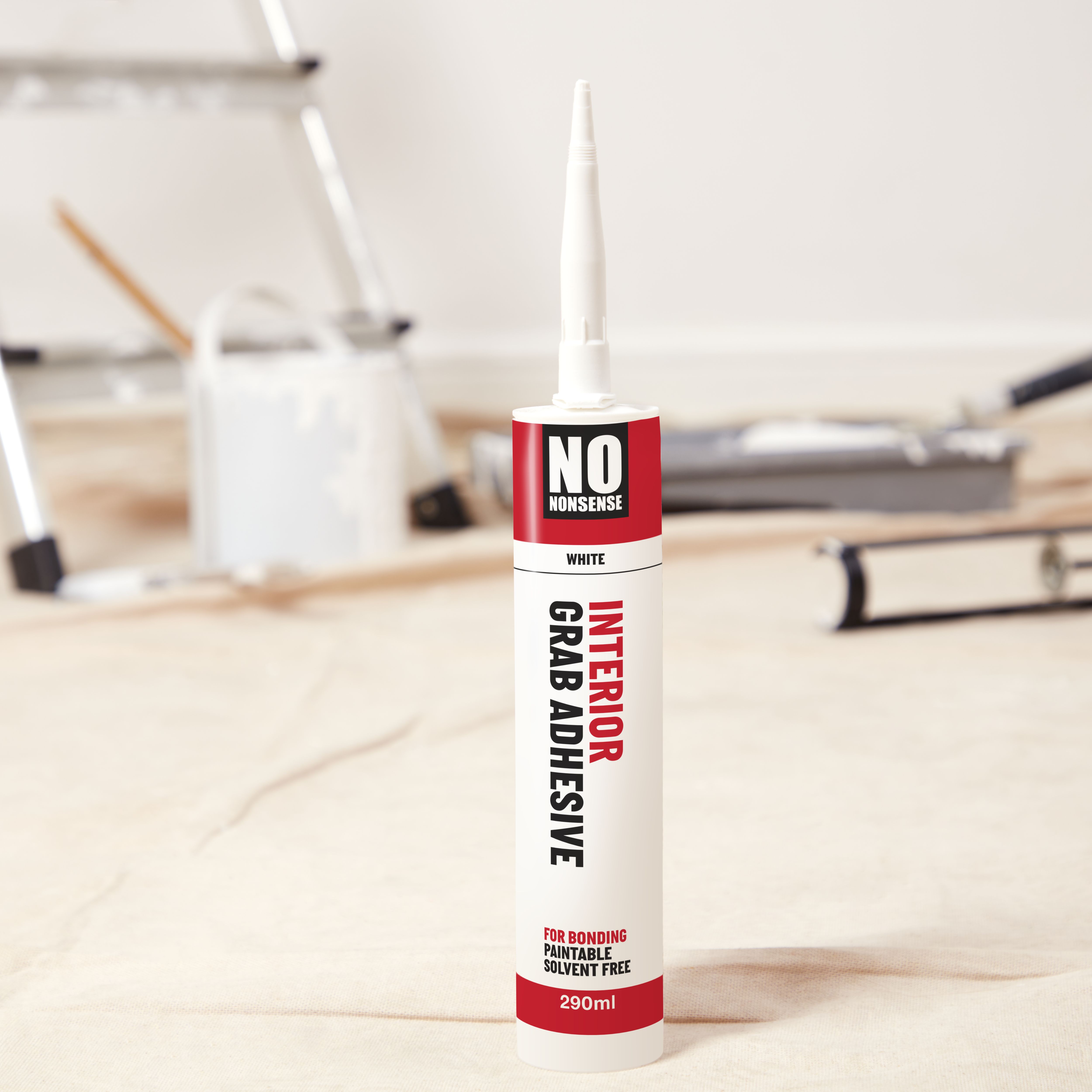 No Nonsense Acrylic Not water resistant Solvent-free White Grab adhesive 290ml 0.44kg