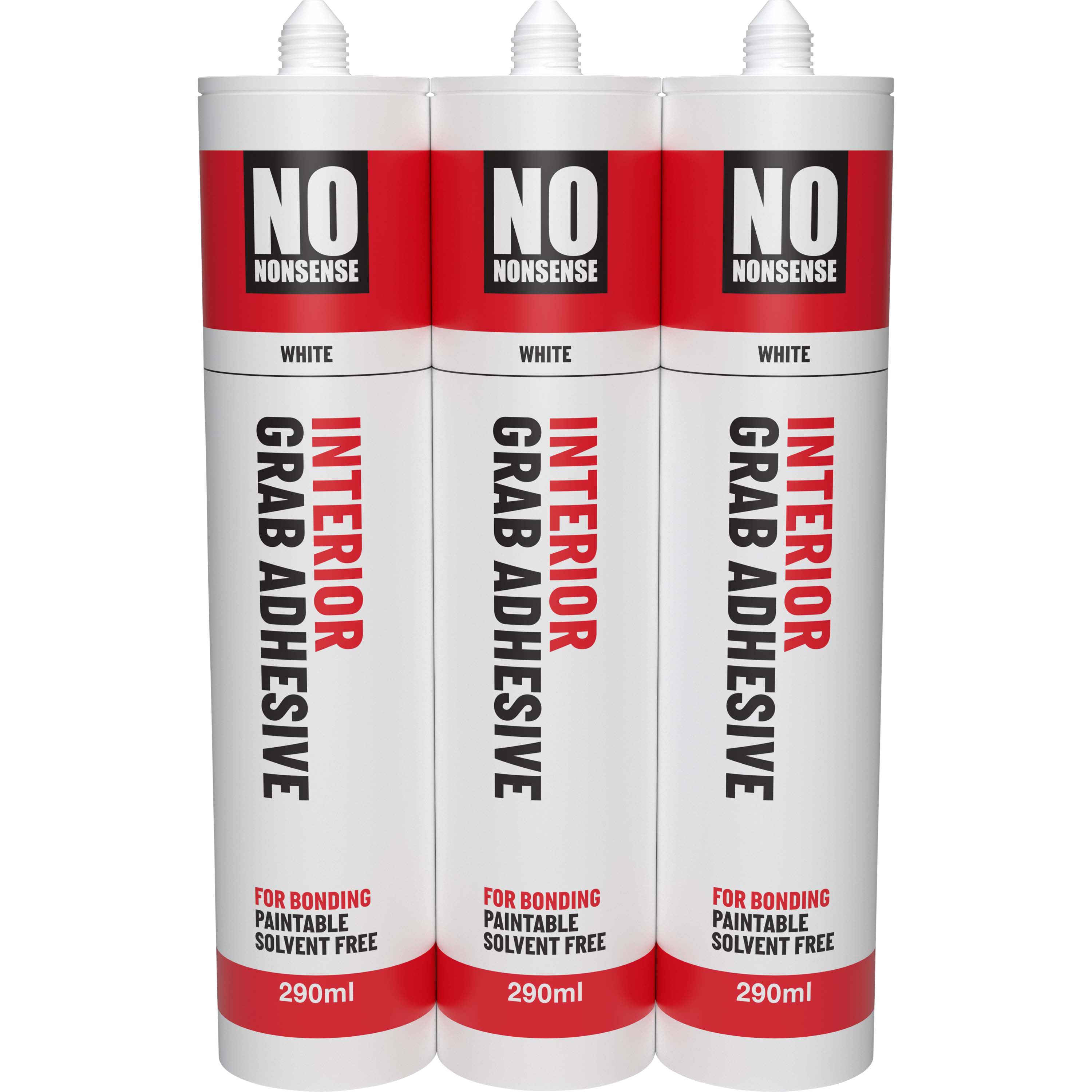 No Nonsense I Can't Believe It's Not Nails Hybrid Polymer Grab Adhesive  White 290ml - Screwfix