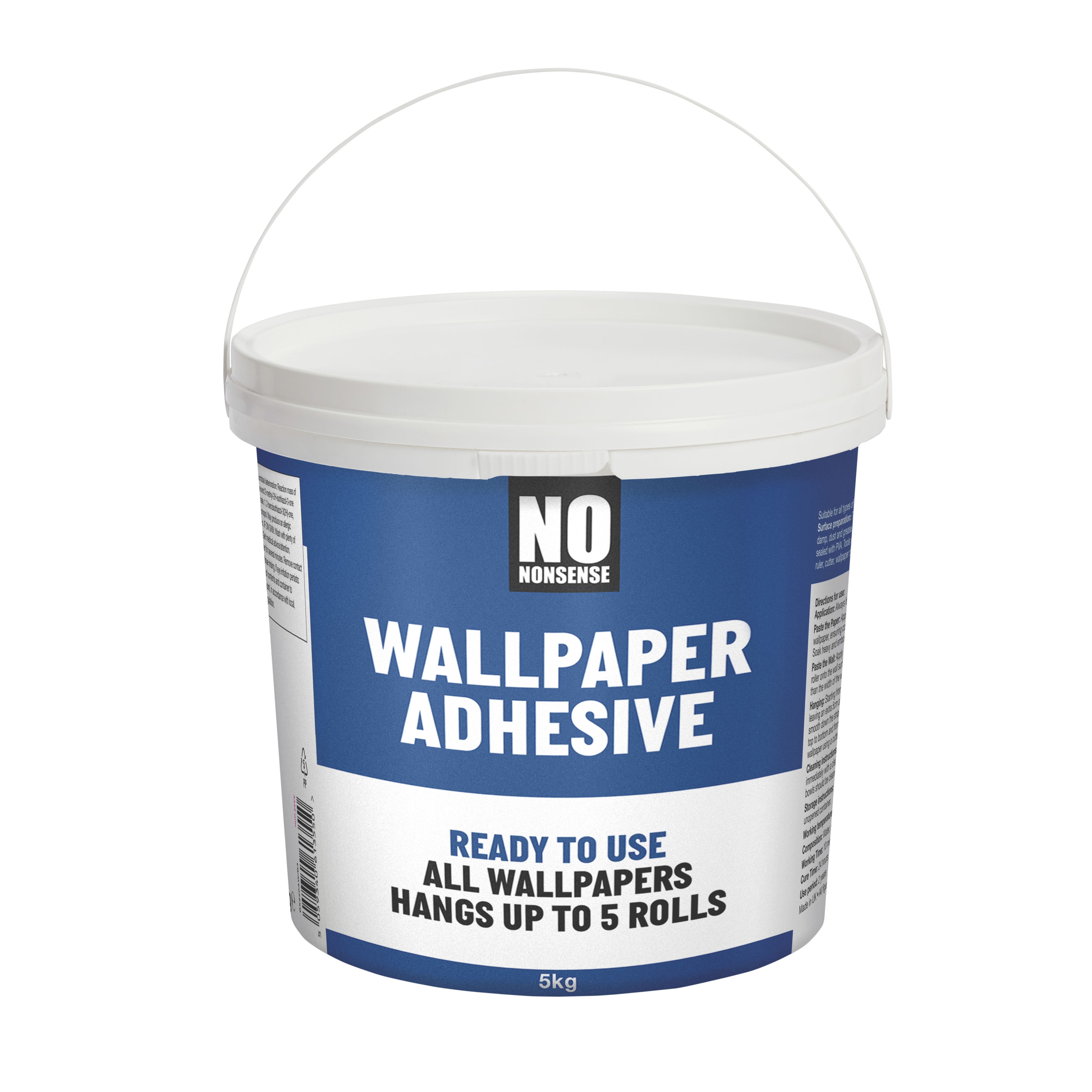 No Nonsense Ready mixed Wallpaper Adhesive 5kg 5 rolls DIY at B&Q