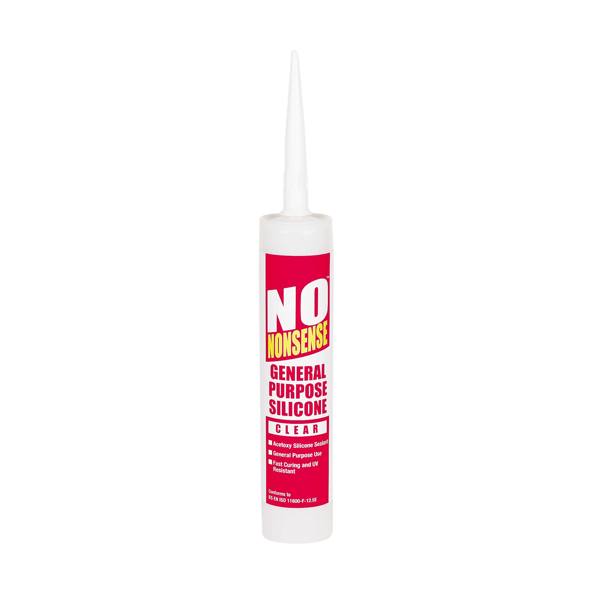 No Nonsense General Purpose Silicone Clear 310ml - Screwfix