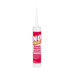 No Nonsense silcone Silicone-based Clear Ceramic, glass & metal Multi-purpose Sealant, 310ml of 12
