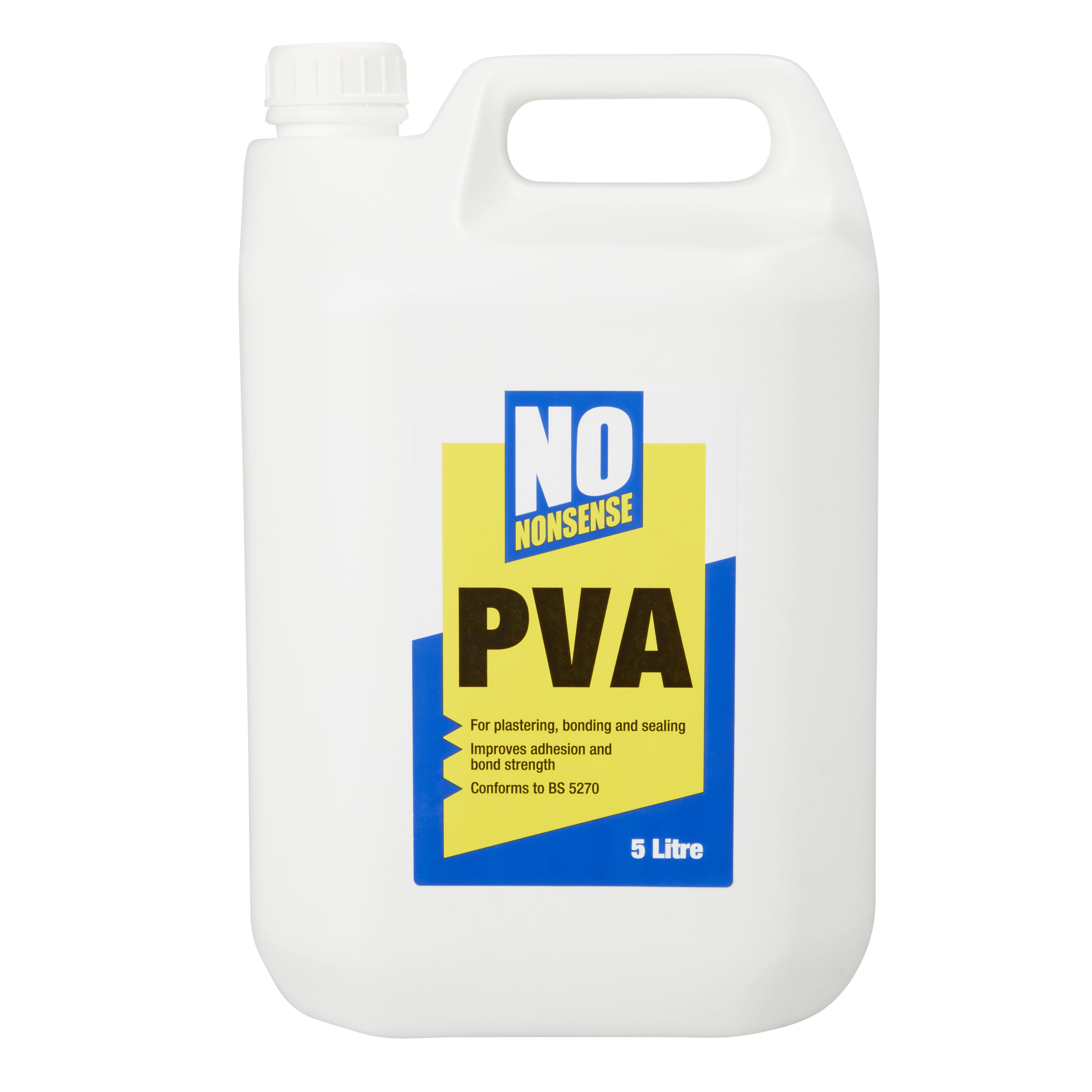 No Nonsense White PVA adhesive 5L DIY at B&Q