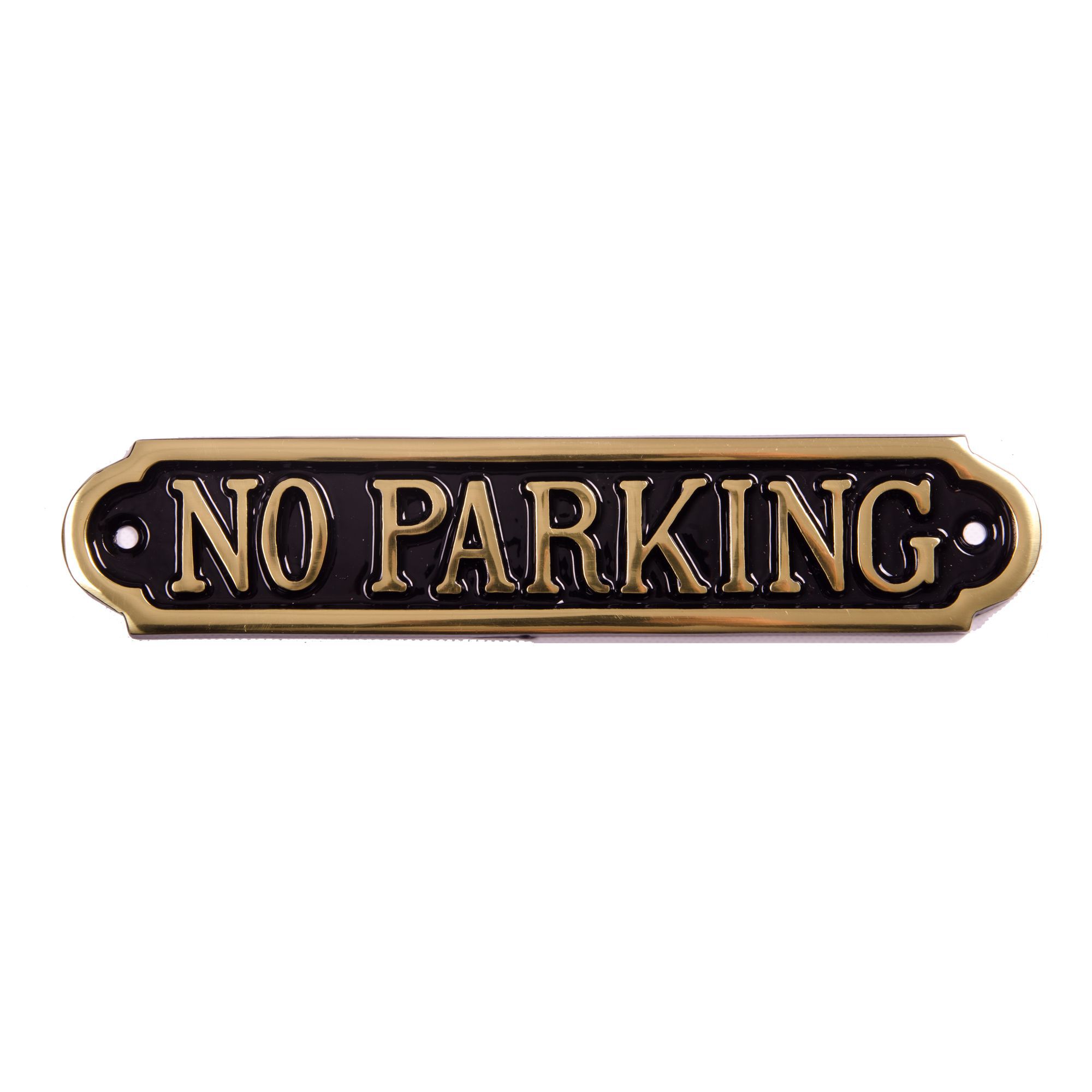 No parking Brass Safety sign, (H)50mm (W)240mm DIY at B&Q