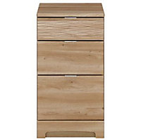 Noah Oak effect 3 Drawer Chest of drawers (H)740mm (W)400mm (D)450mm