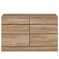Noah Oak effect 6 Drawer Chest of drawers (H)740mm (W)1200mm (D)450mm