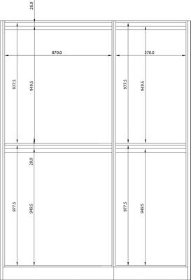 Noah Oak effect Triple Wardrobe (H)1932mm (W)1550mm (D)558mm