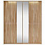 Noah Oak effect Triple Wardrobe (H)1932mm (W)1850mm (D)558mm