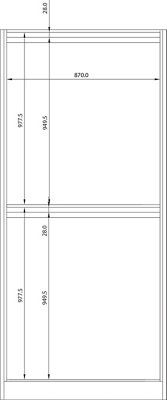 Noah Oak effect Triple Wardrobe (H)2120mm (W)950mm (D)550mm
