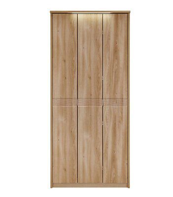 Noah Oak effect Triple Wardrobe (H)2120mm (W)950mm (D)550mm