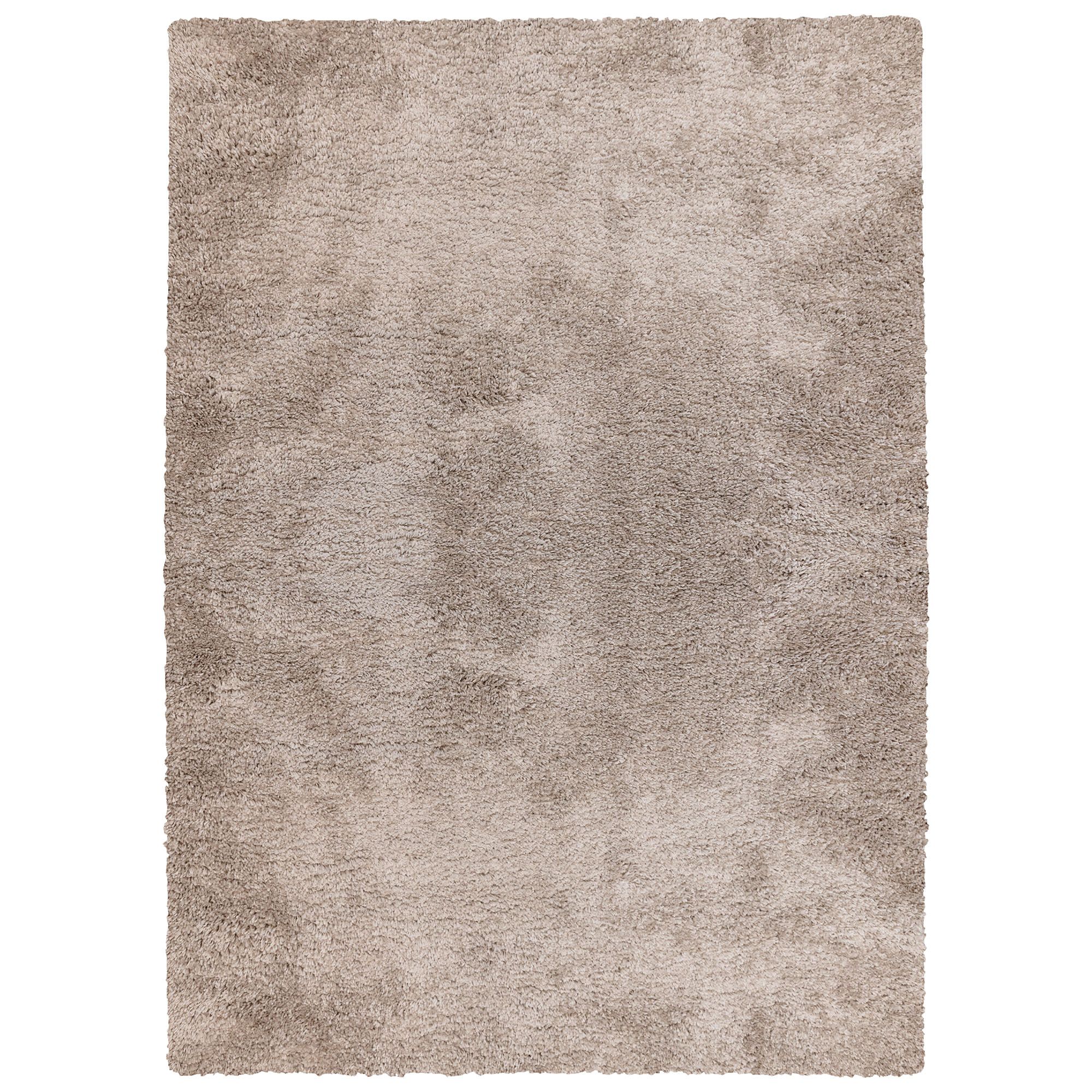 Noelia Taupe Shaggy Medium Rug, (L)170cm x (W)120cm