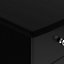 Noire High gloss black 3 Drawer Bedside table (H)700mm (W)400mm (D)410mm