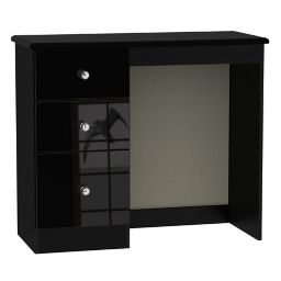 Noire High gloss black 3 Drawer Dressing table (H)800mm (W)930mm (D)410mm