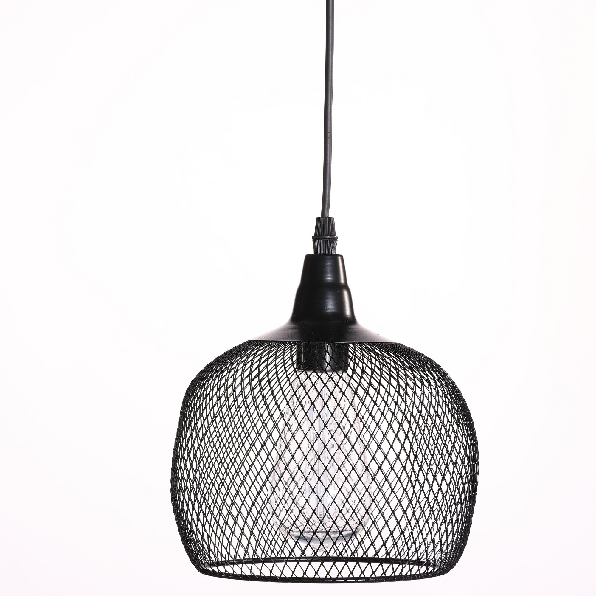 Noma Chloe Mesh Black Warm white LED Pendant light