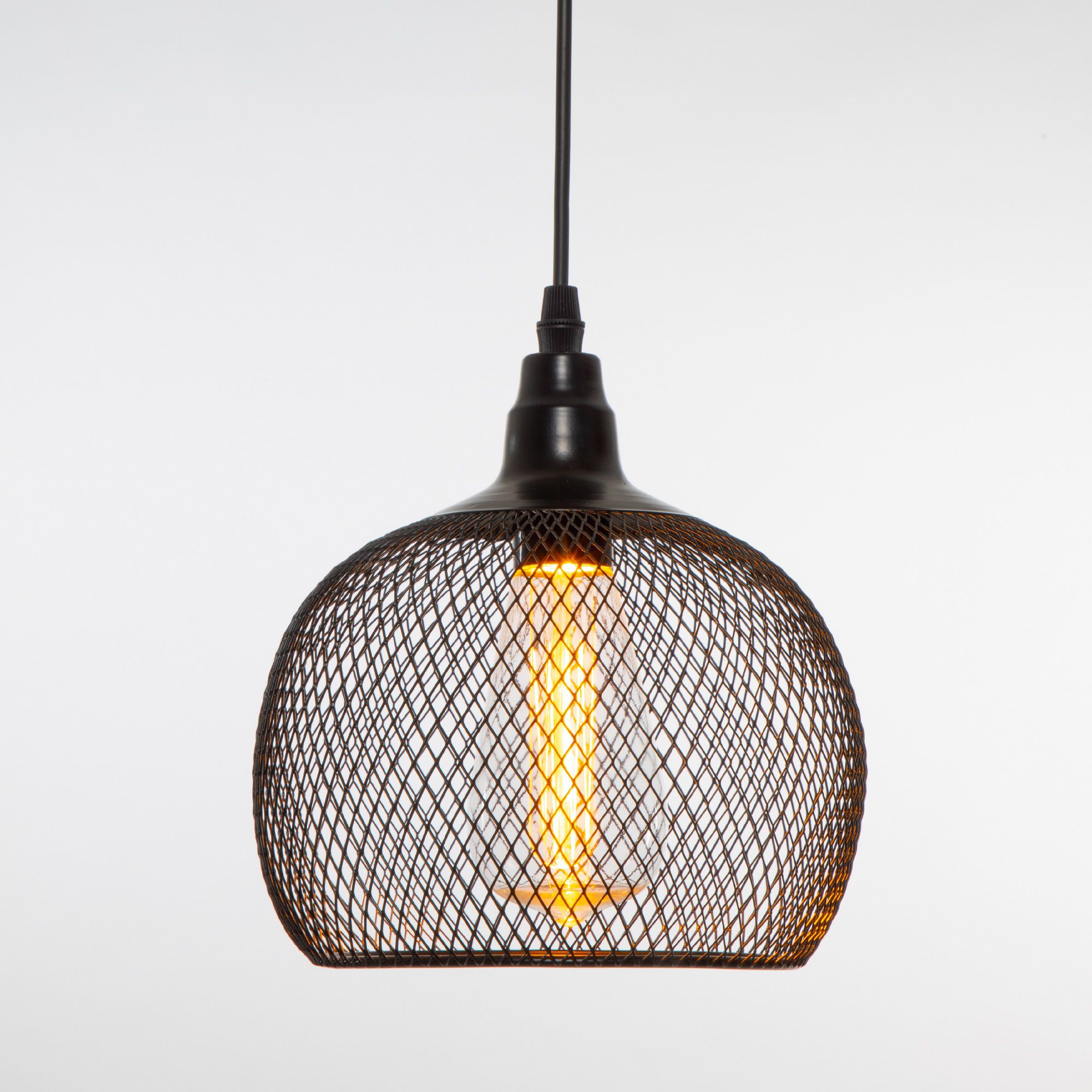 Noma Chloe Mesh Black Warm white LED Pendant light