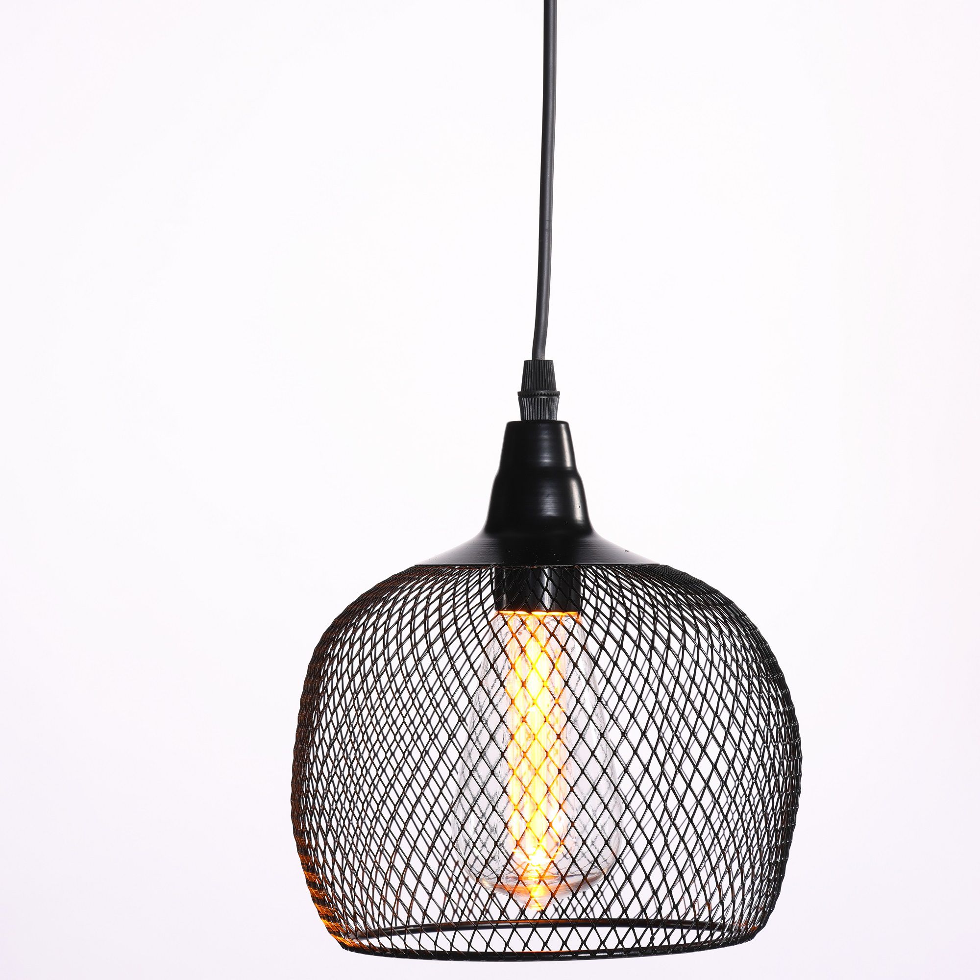 Noma Chloe Mesh Black Warm white LED Pendant light
