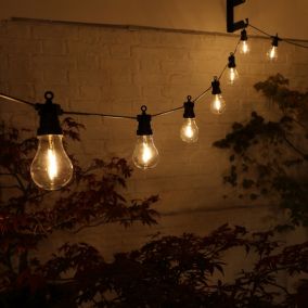 Noma Festoon Lights Mains-powered (plug-in & wired) Warm white 20 LED Outdoor String lights