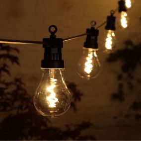 Noma Festoon Lights Mains-powered (plug-in & wired) Warm white 20 Spiral LED Outdoor String lights