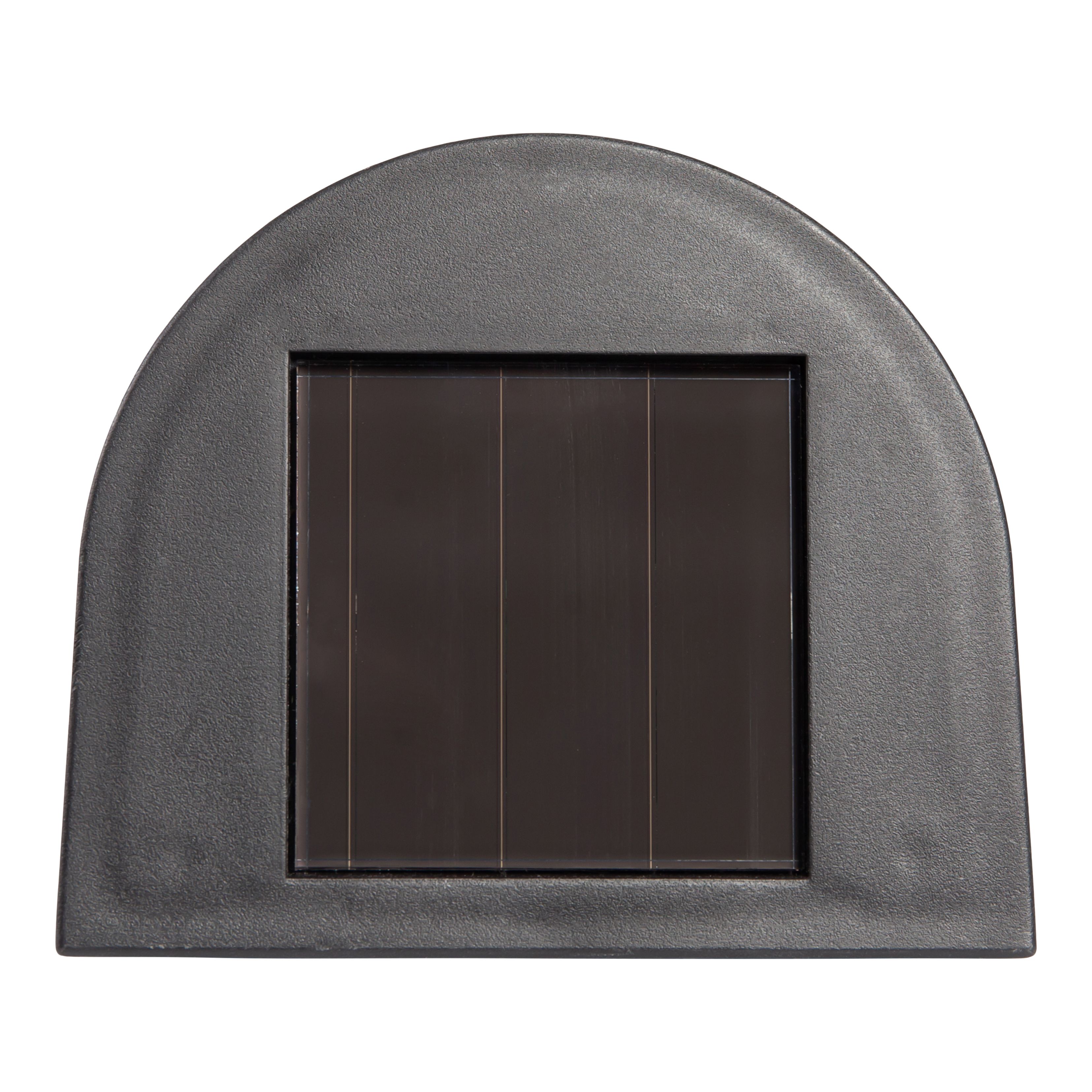 Non-adjustable Black Solar-powered Integrated LED Outdoor Wall light, Pack of 2