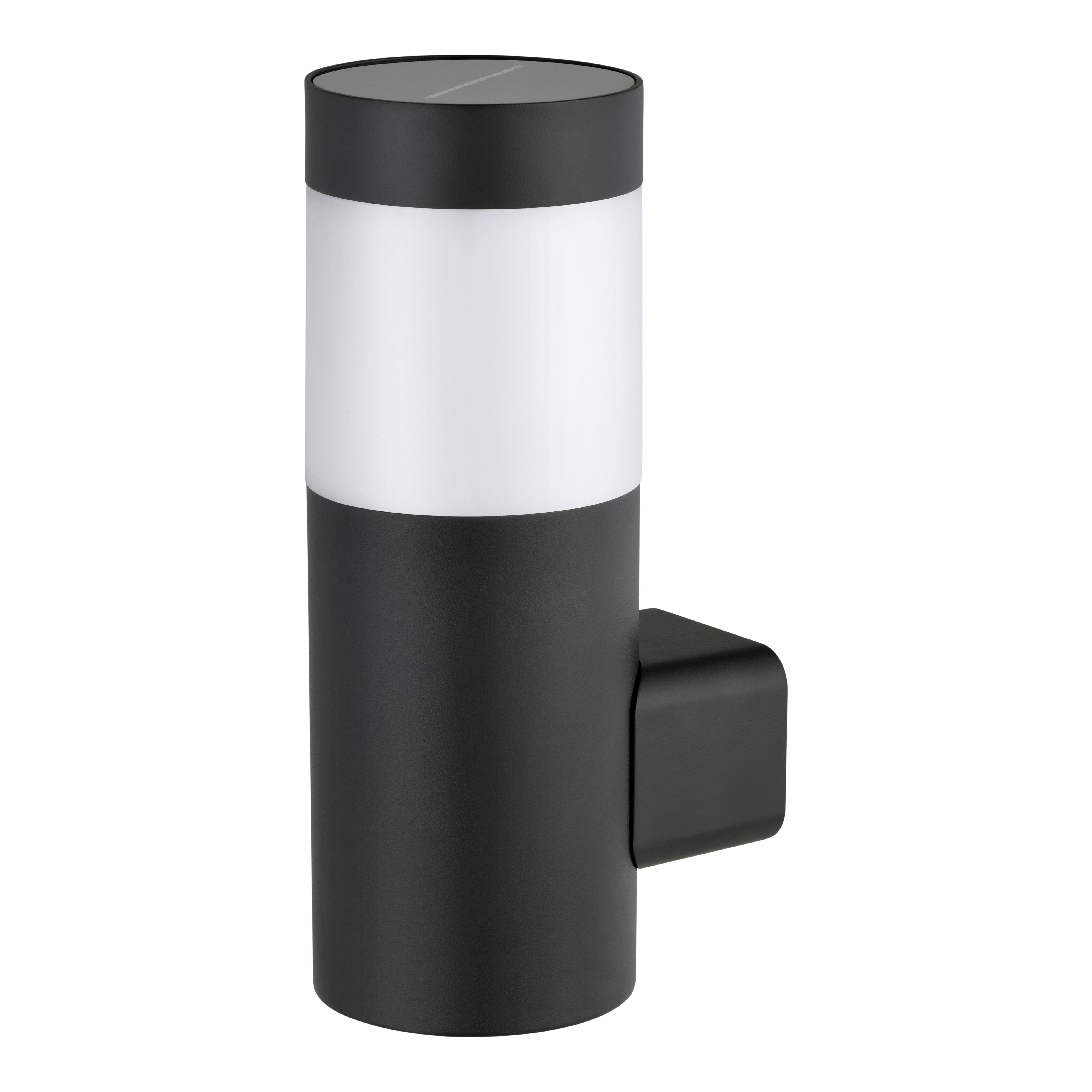 Non-adjustable Dark grey Solar-powered Integrated LED Without motion sensor Outdoor Wall light