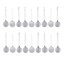 Nordic tradition Assorted White Assorted Bauble, Pack of 18