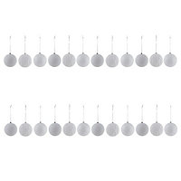 Nordic tradition Assorted White Assorted Bauble, Pack of 24