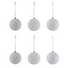 Nordic tradition Assorted White Assorted Bauble, Pack of 6