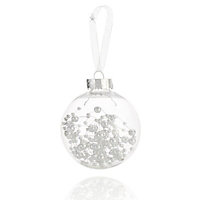 Nordic tradition Gloss Silver Garland filled Bauble