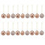 Nordic tradition Matt Champagne Glitter effect Assorted Bauble, Pack of 18