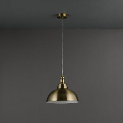 Normann Pendant Antique brass effect Ceiling light