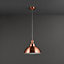 Normann Pendant Copper effect Ceiling light