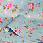 Northern rose Blue & pink Floral Smooth Wallpaper