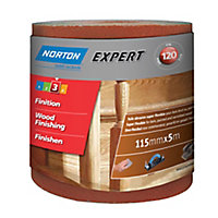 Norton Expert 120 grit Sanding roll (L)5m (W)115mm
