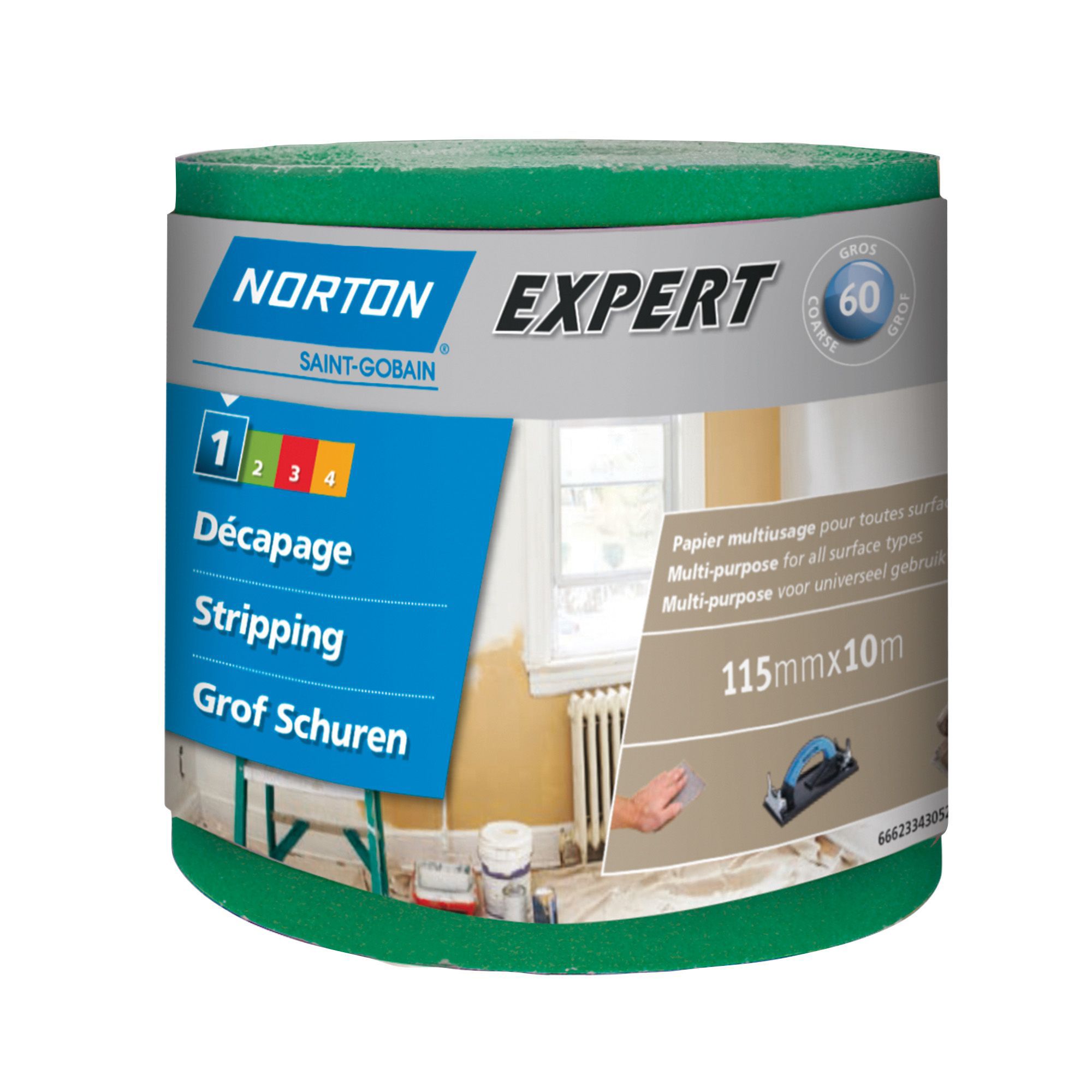 Norton Expert 60 grit Sanding roll (L)5m (W)115mm