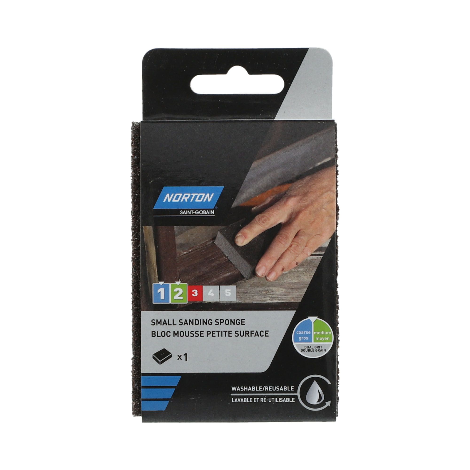 Norton Medium/coarse Sanding sponge (L)100mm (W)68mm, 30g