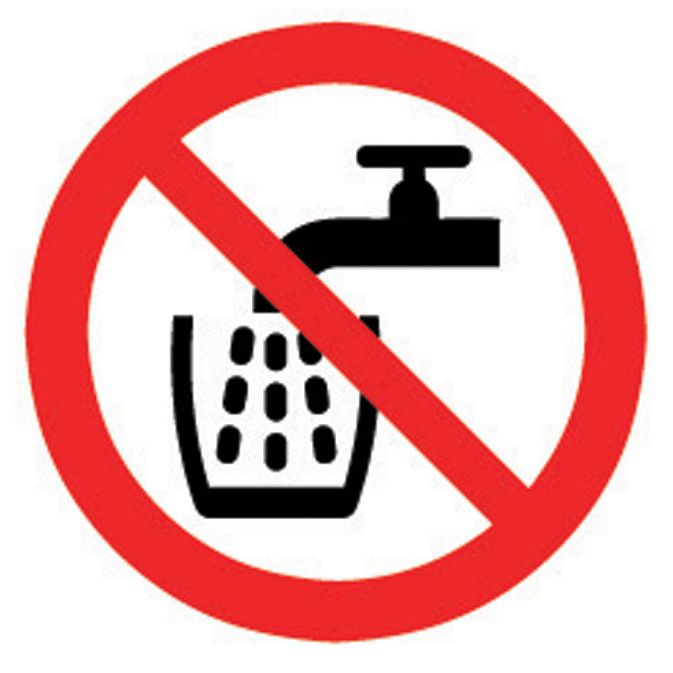 Not drinking water Self adhesive labels H 100mm W 100mm DIY