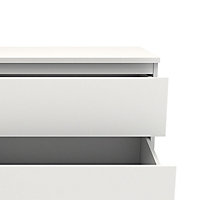 Nova Matt white 3 Drawer Chest (H)835mm (W)768mm (D)400mm