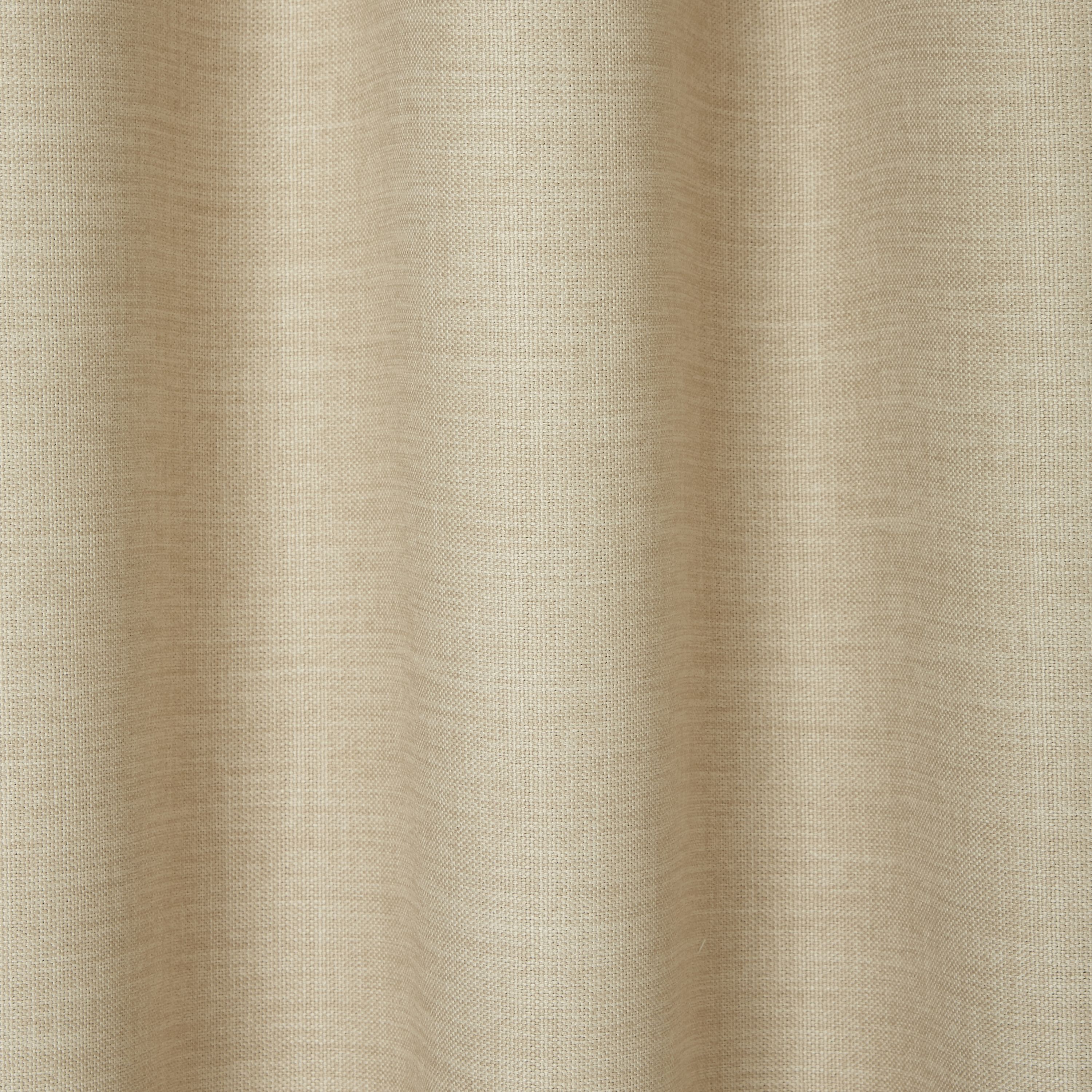 Novan Beige Plain Blackout Eyelet Curtain (W)117cm (L)137cm, Single