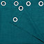 Novan Blue Plain Unlined Eyelet Curtain (W)167cm (L)228cm, Single