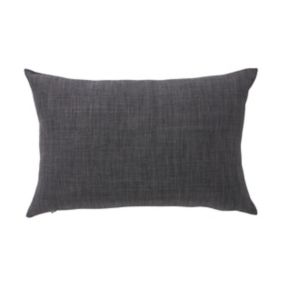 Novan Plain Dark grey Cushion (L)60cm x (W)40cm