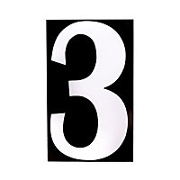 Number 3 Advisory sign, (H)130mm (W)50mm