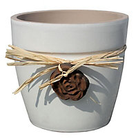 Nurgul Cream Ceramic Plant pot