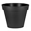 Nurgul Dark grey Plastic Circular Plant pot (Dia)100cm