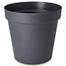 Nurgul Dark grey Plastic Round Plant pot (Dia)58cm