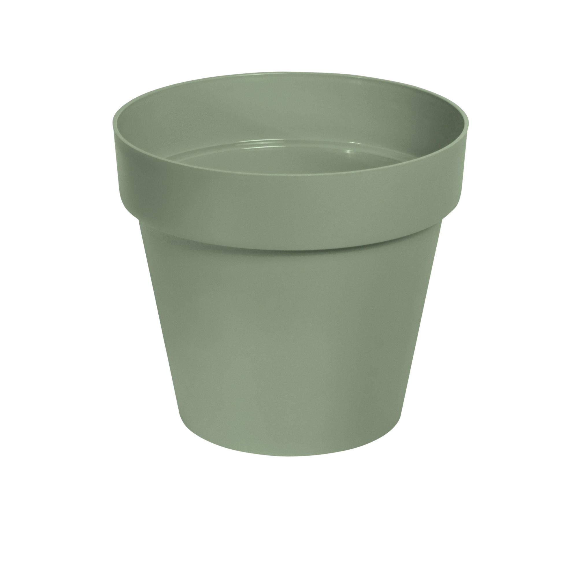 Nurgul Deep lichen green Polypropylene Circular Plant pot (Dia)20cm ...