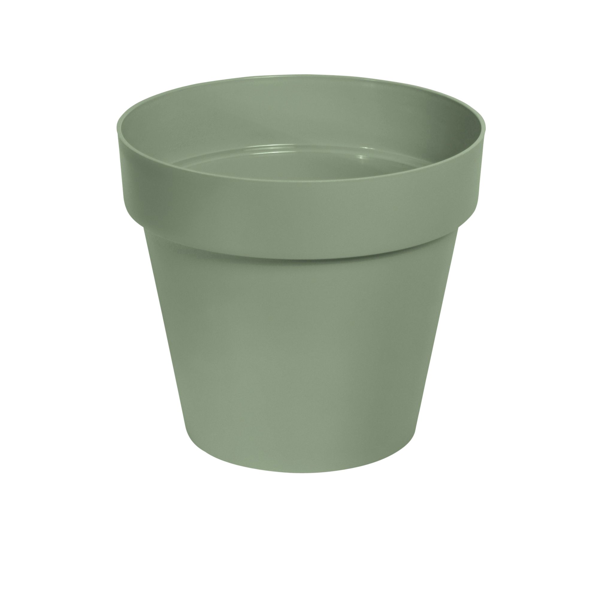 Nurgul Deep lichen green Polypropylene Circular Plant pot (Dia)30cm