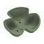 Nurgul Deep lichen green Polypropylene Tripartite Trio plant pot (Dia)40cm